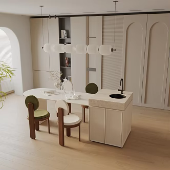 Modern dining table 3d model