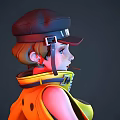 Game and Movie Character in Yellow Jacket with Black Tight Pants and Long Sleeves