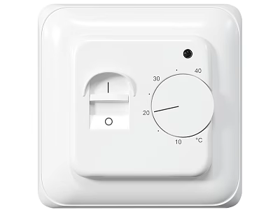 White Switch Panel With On Off Switch And Temperature Knob 3d model