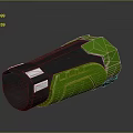 Green And Black Tactical Weapon With Metallic Parts And Structural Design