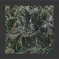 3D Terrain Model Displaying Mountain Ranges Valleys Green Vegetation And Natural Details