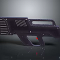 Modern Tactical Weapon Frame With Dark Metallic Design And Vent Holes