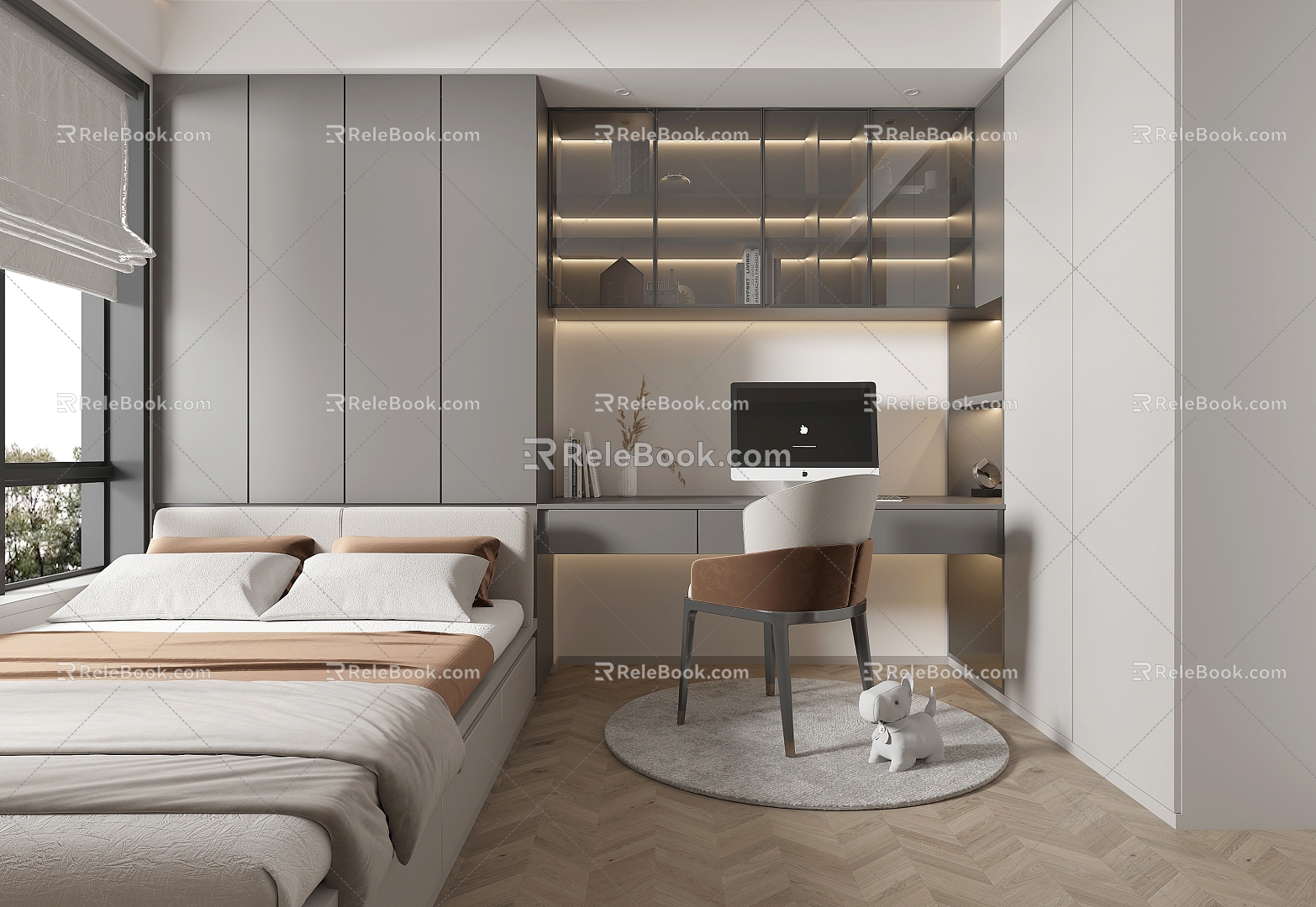 Tatami Bedroom Tatami Room Multi-function Room Study 3d model