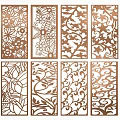 Artistic Laser Cut Metal Room Dividers With Intricate Floral And Geometric Patterns