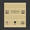 Stacked Wooden Shipping Crates With Fragile Labels And Recycling Symbols