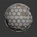 Mechanical Sphere Device Featuring Circular Metallic Panels and Structured Components