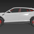 White Sleek SUV With Sporty Front Design Red Interior And Black Wheels
