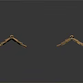 Two Building Roof Tile Structures With Wooden Texture And Long Short Shapes