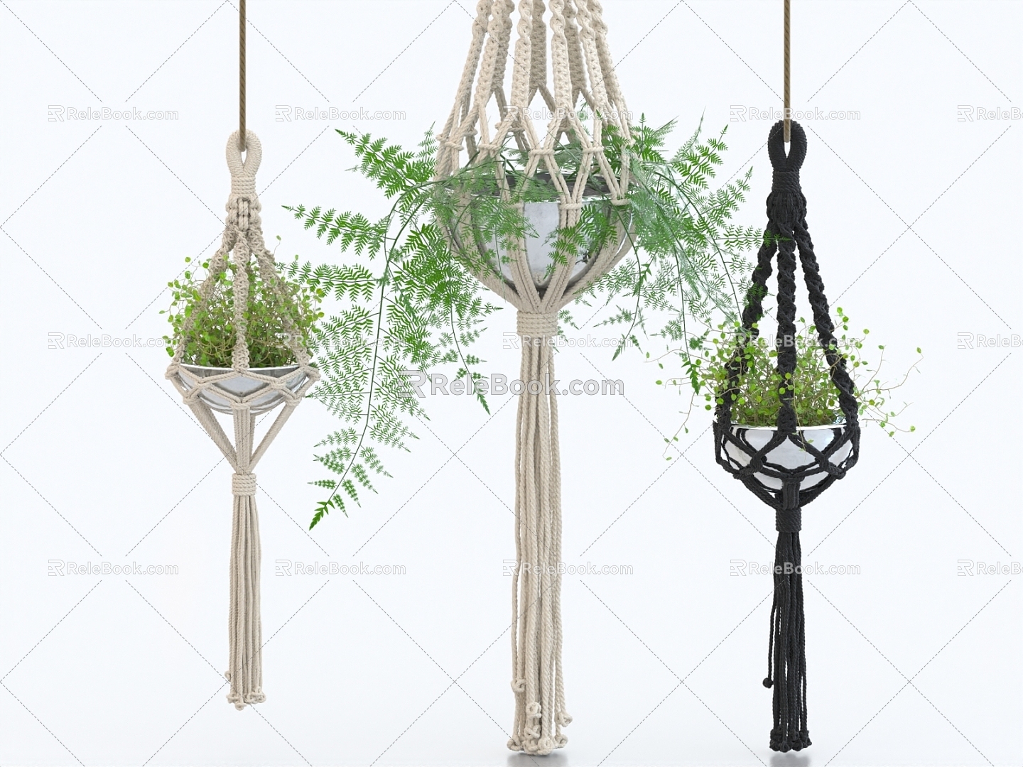 hanging basket hanging decoration 3d model