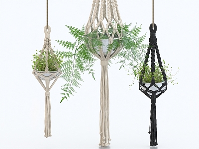 hanging basket hanging decoration 3d model