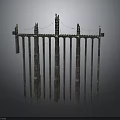 Classic Wrought Iron Fence With Vertical Bars And Ornate Top Designs