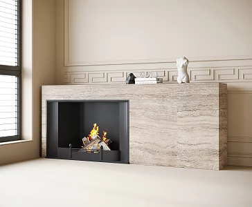 Modern Fireplace 3d model