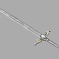 Ornate Decorative Sword With Silver Engraved Blade And Elegant Hilt Design