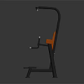 Orange Seat Black Frame Fitness Equipment With Adjustable Handles And Sturdy Base