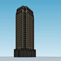 Tall Modern Office Building With Glass Windows And Architectural Design