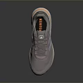 Gray Mesh Sports Shoes With Pink Accents Three Stripe Logo And White Orange Sole For Daily Use