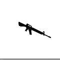 Black Tactical Rifle With Long Barrel Detachable Magazine And Ergonomic Stock Design