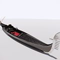 Modern Boat Flower Carving Boat 3d model