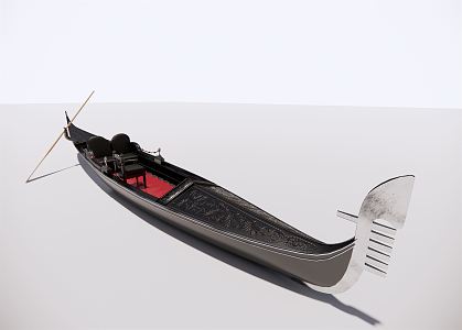 Modern Boat Flower Carving Boat 3d model