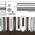 Modern Air Conditioner Fan Models With Various Colors And Contemporary Designs