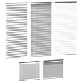 Window Blinds In Various Styles And Neutral Colors For Home Interior Use 3d model