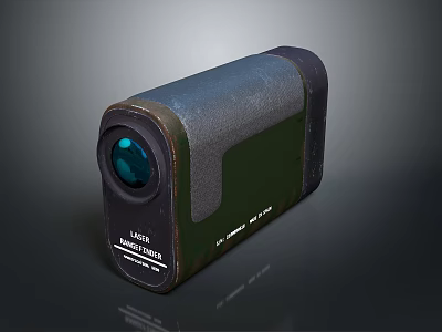 Green And Gray Laser Range Finder With Portable Design And Optical Lens 3d model