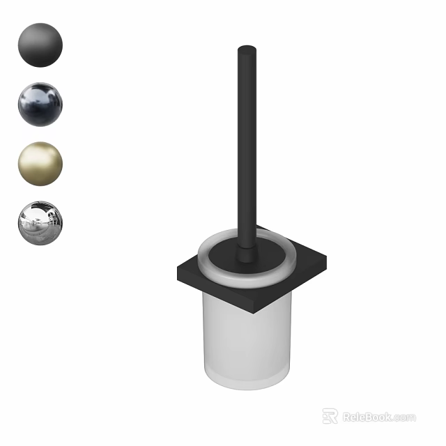 Daily Washing Supplies With Colorful Balls Black Rod And White Base Design 3d model 