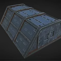 Industrial Equipment Heavy Duty Metal Structure With Sloped Top Double Doors And Number 4 For Industrial Applications