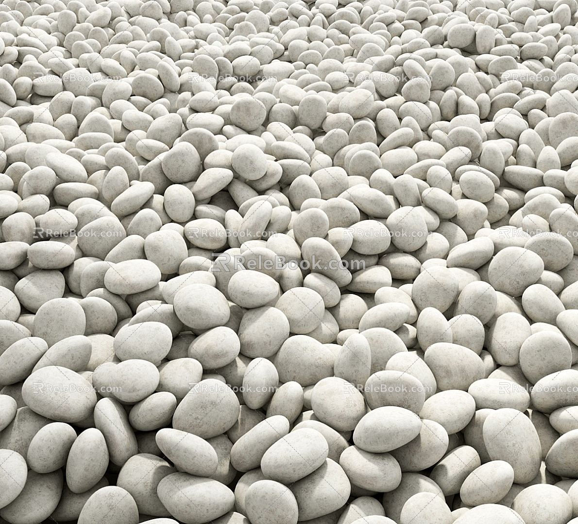 Modern landscape stone pebbles 3d model