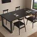 Modern Dining Table and Chair Combination Books 3d model