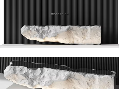Modern Stone Textured Wall Lamp With Unique Design For Contemporary Interior Decor 3d model