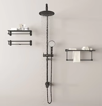 Shower stainless steel shower 3d model