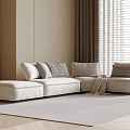 Modern Multiplayer Sofa Corner Sofa 3d model