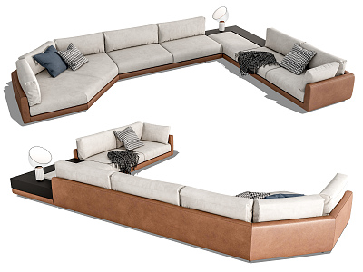 Modern Corner Sofa Multiplayer Sofa Combination Sofa model