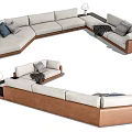 Modern Corner Sofa Multiplayer Sofa Combination Sofa 3d model
