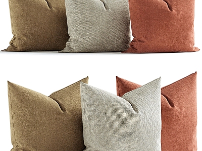 Pillow Leather Pillow Simple Pillow 3d model