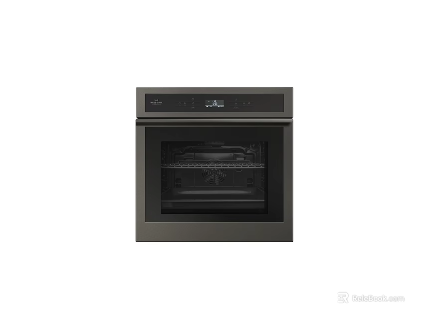 Modern Built In Black Kitchen Oven With Digital Control Panel And Stainless Steel Design 3d model 