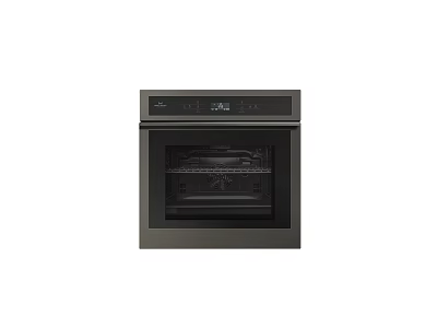 Modern Built In Black Kitchen Oven With Digital Control Panel And Stainless Steel Design 3d model