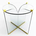 Modern Glass Coffee Table With Gold Accents And Sleek Contemporary Design Structure