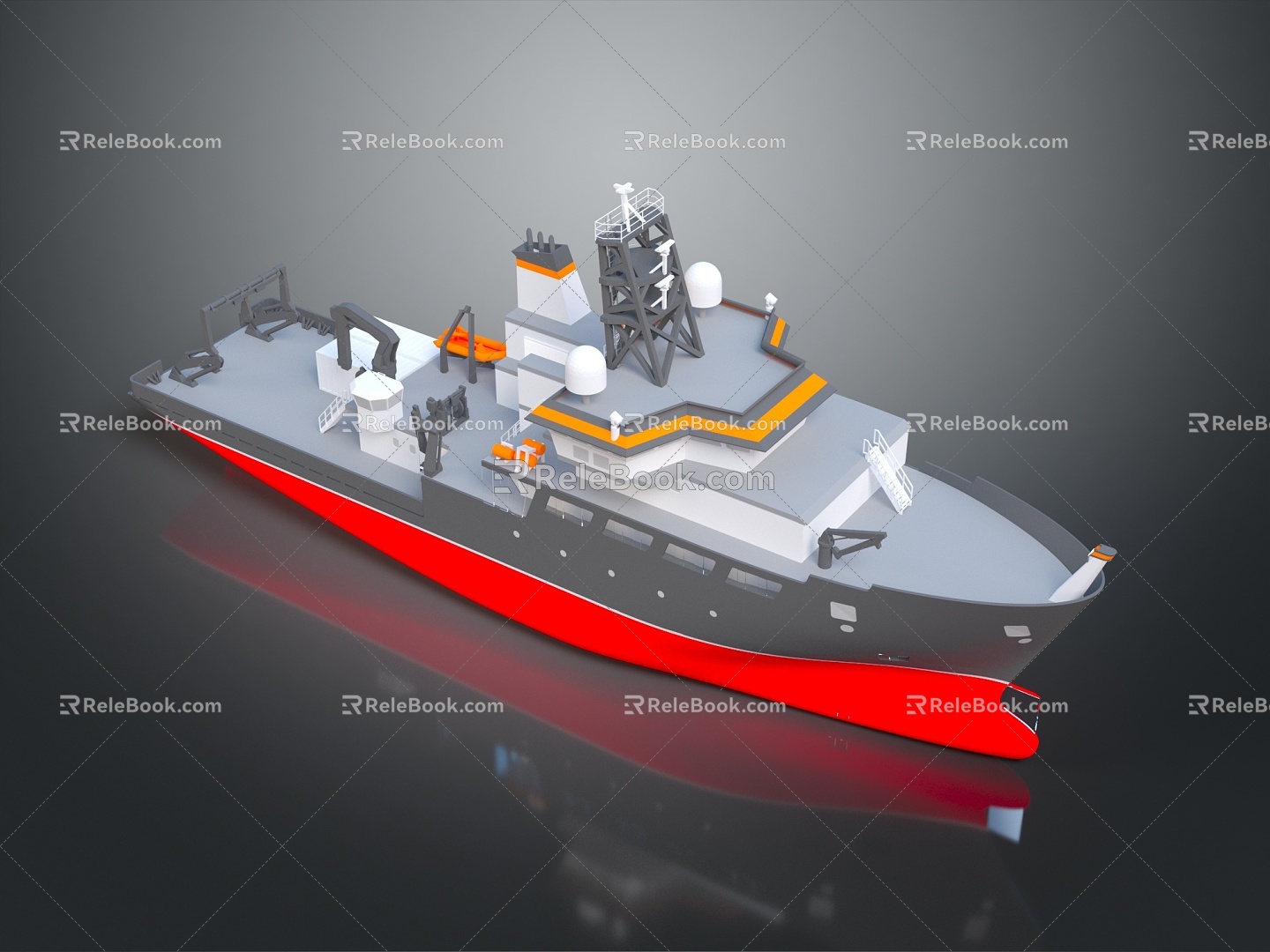 Research ship Research ship Research ship Scientific research ship 3d model