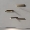 Modern Brass Wall Lights With Sleek Rectangular Design For Indoor Home Decor 3d model