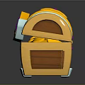 Three Colorful Treasure Chests With Gemstone Metal Buckle And Lid Design