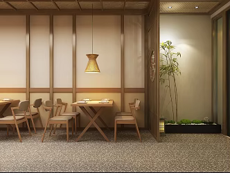 Japanese Restaurant 3d model