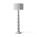 Stylish Floor Lamp With Twisted Stand And Beige Fabric Lampshade For Home Interior Design
