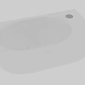 Modern White Oval Shaped Washbasin with Smooth Surface and Sleek Design