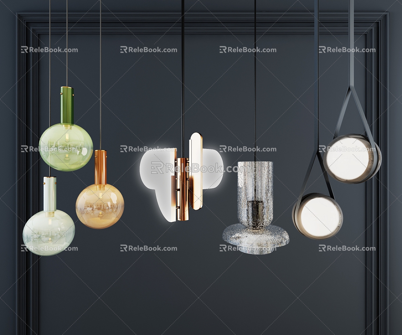 Modern chandelier 3d model