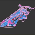 Colorful Alpine BWT Race Car With Blue Pink Livery And Aerodynamic Design