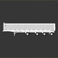 Heavy Duty Aluminum Cargo Trailer With Long Bed And Multiple Wheels For Transport