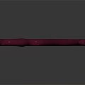 Detailed Pink Worm with Ringed Texture Curved Body on Gray Background