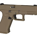 Modern Tan Tactical Pistol Featuring Ergonomic Grip Compact Frame And Sleek Structure